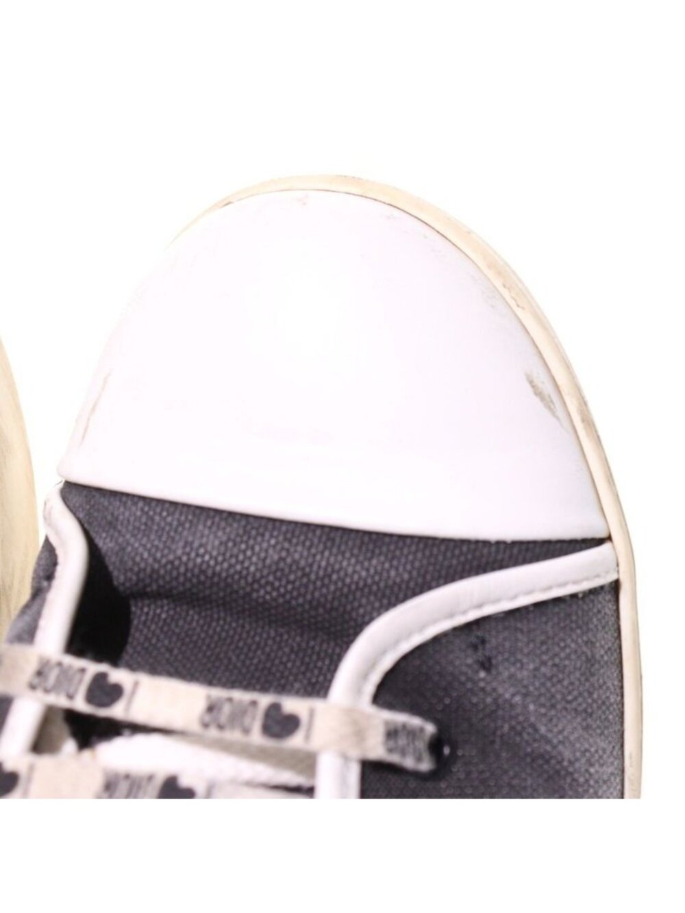 Dior Heart Logo Embroidery Gradient High Cut Shoes Sneakers White Black - Picture 6 of 7